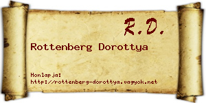 Rottenberg Dorottya névjegykártya